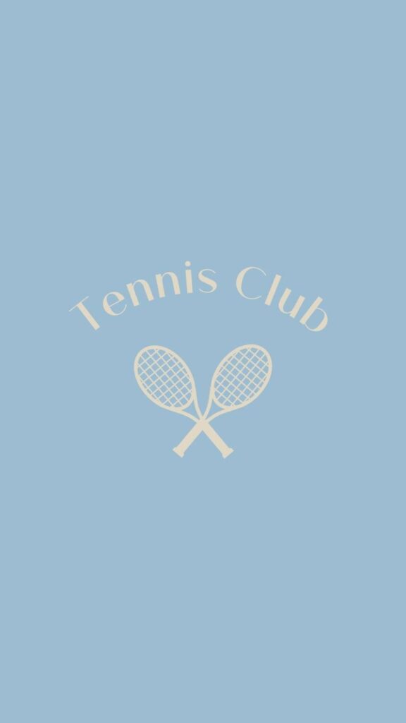 Blue background "Tennis Club"