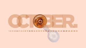 Clean October Desktop Background with Calendar